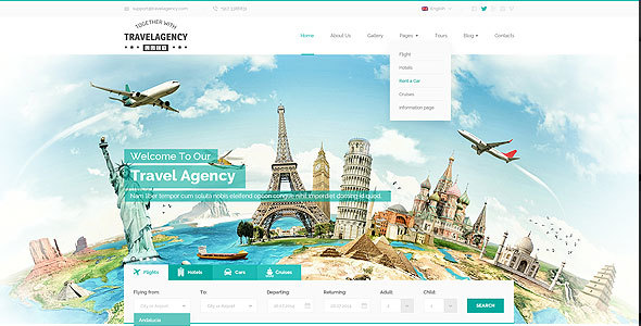 绿色精品旅游网站HTML5模板_响应式旅游门户网站模板兼容手机端4907