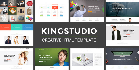 大气的企业网站HTML5模板UI设计_响应式企业网站模板 - Kingstudio4919