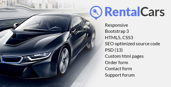 汽车租赁网站模板HTML5响应式设计_汽车租赁模板 - RENTAL CARS4938