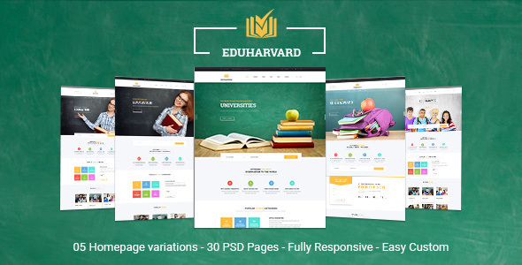 通用教育和课程网站HTML模板_培训学习网站模板 - Eduharvard5008