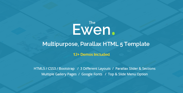 15种主页风格html5模板扁平化设计创业公司bootstrap模板 - Ewen5079