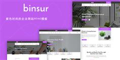 紫色时尚企业网站Html模板响应企业Html页面|Binsure