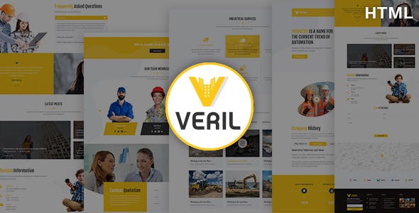 Bootstrap4建筑行业企业网站HTML模板 - Veril5770