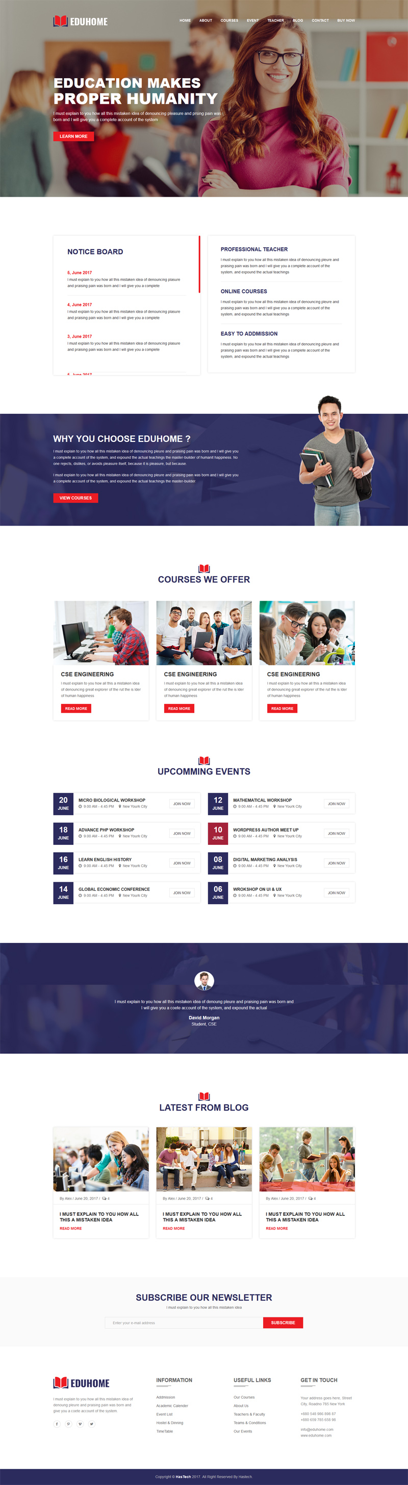 Bootstrap教育机构学校网站HTML5模板|Eduhome5581