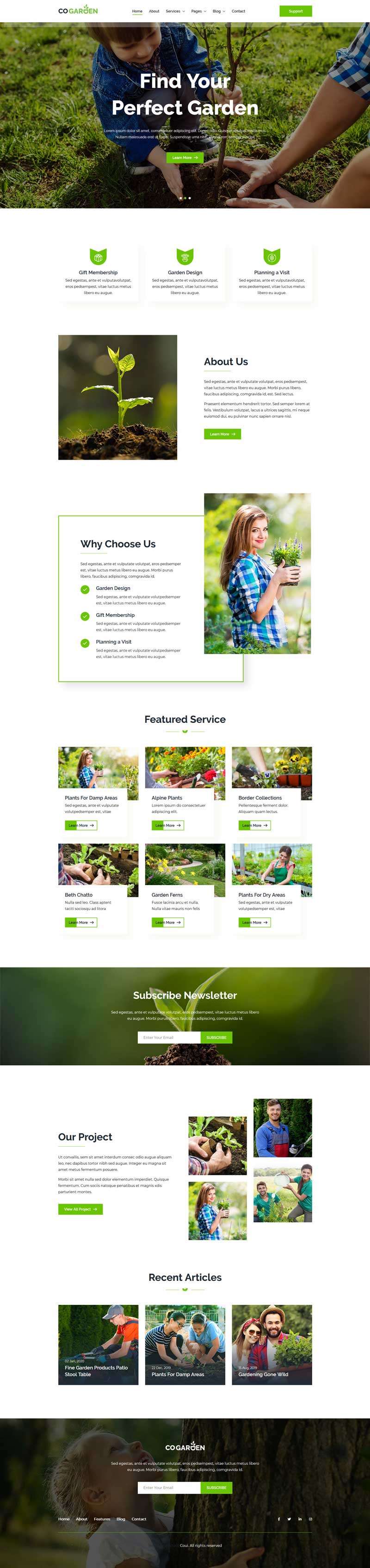 响应式园林绿化种植公司网页模板6467