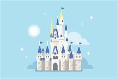 CSS3卡通魔法城堡图形特效