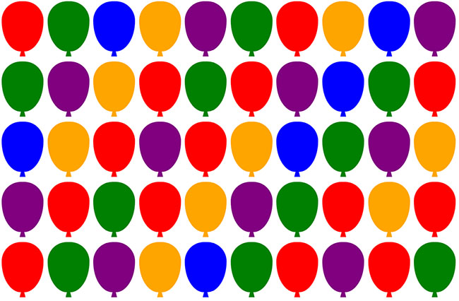 CSS3彩色气球矩阵排列特效7002
