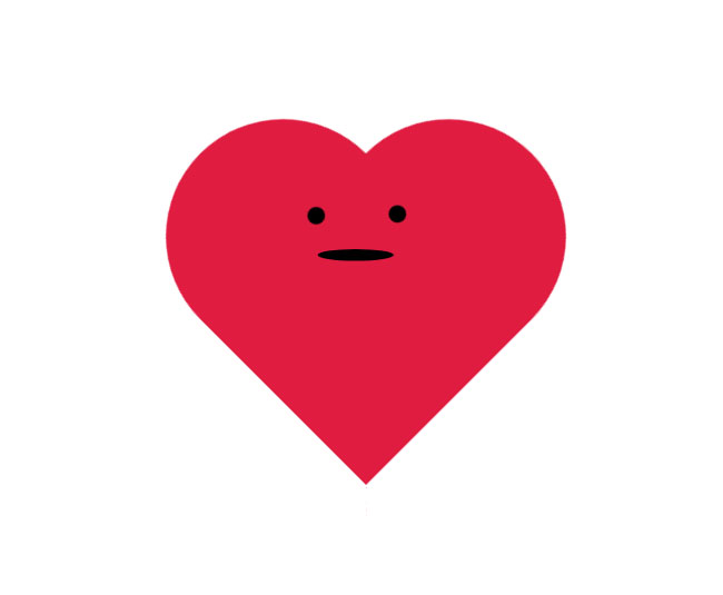 CSS3红色爱心表情动画特效7046