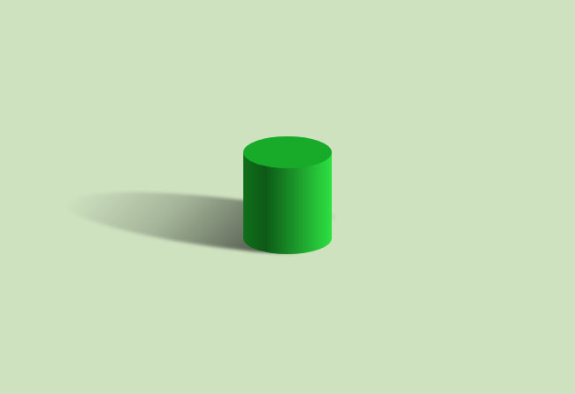 纯CSS3绿色圆柱体图形特效7060
