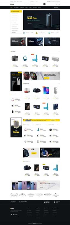 电子产品销售商店网站前端HTML模板