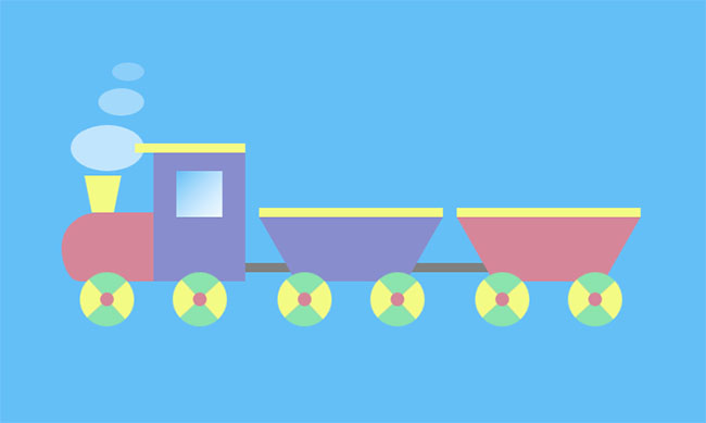 CSS3卡通玩具火车动画特效6899