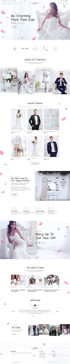 响应设计婚礼摄影定制商店网站HTML模板