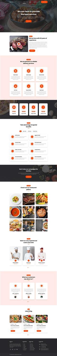 響應式西式餐廳美食圖片展示HTML模板