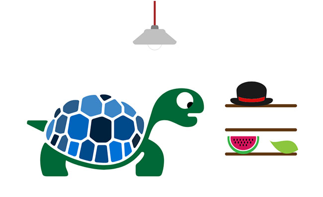 给乌龟喂食卡通HTML5特效7868