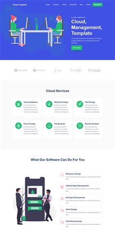 HTML5办公服务企业公司网站模板