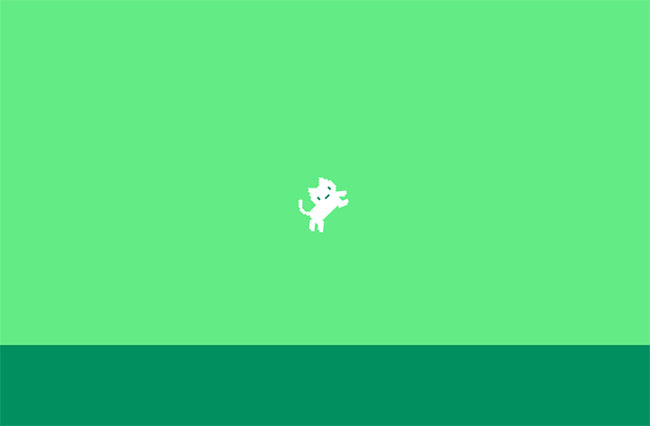 HTML5卡通像素猫跳跃互动特效7894