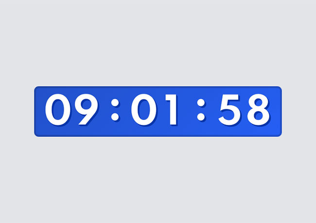 CSS3弹性跳动的浮雕时钟代码7892