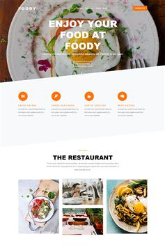餐廳的菜單特色美食網站模板