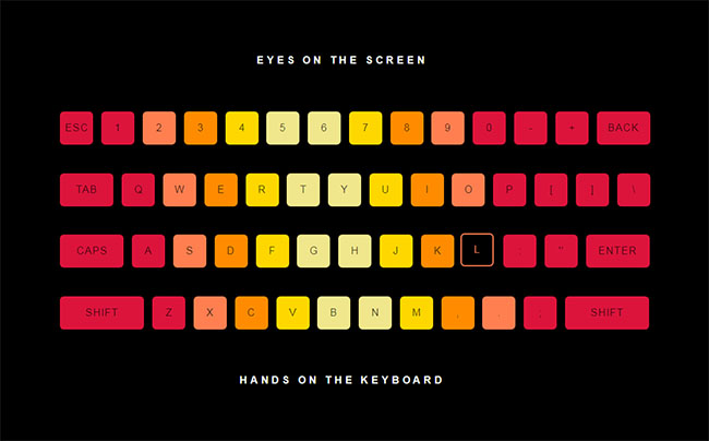 CSS3彩色渐变的电脑键盘特效7924