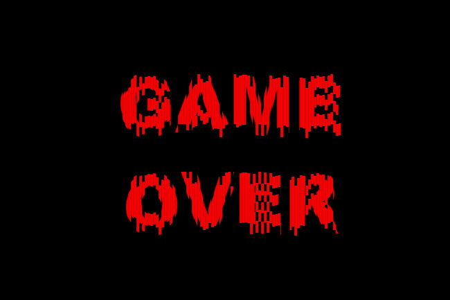 游戏结束GAME OVER文字特效7211