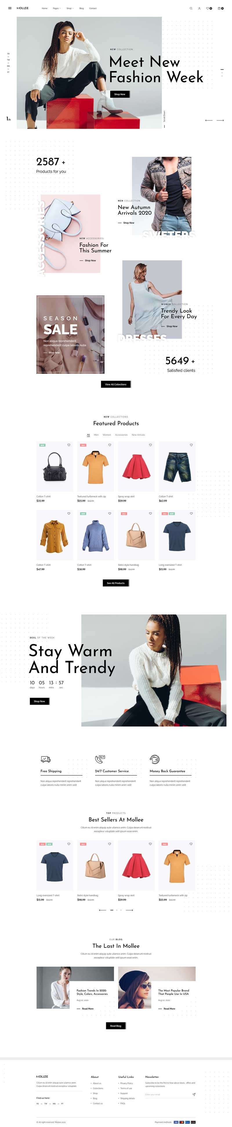 时尚服装商店HTML模板7277