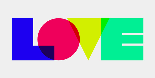 CSS3创意几何Love字母特效7392