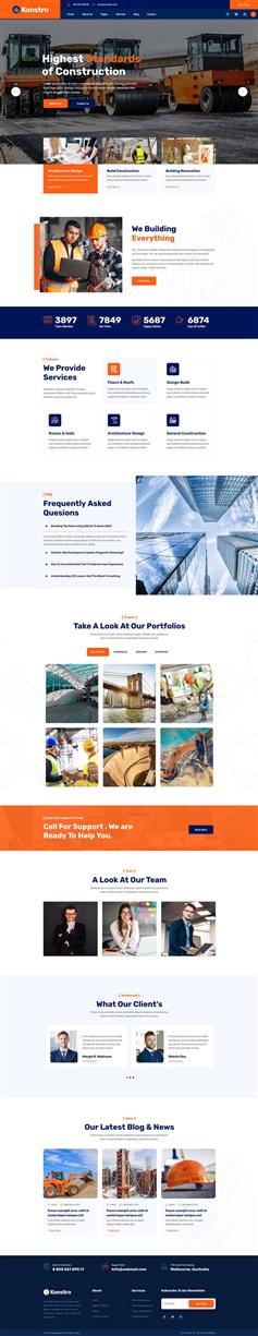 市政建筑工程行业HTML5网站模板