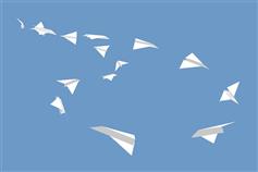 3D纸飞机绕圈CSS3动画特效