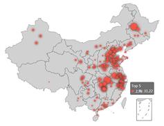 js中国地图闪烁红点动画代码