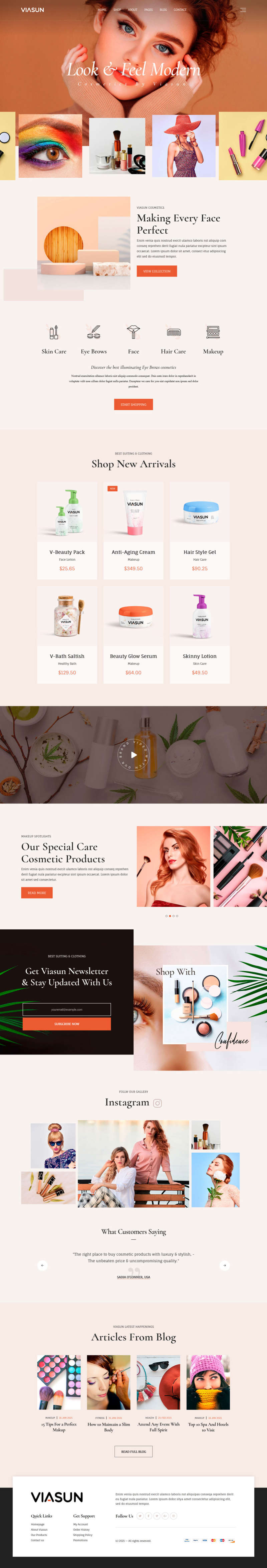 HTML5品牌化妆品商店官网模板7732