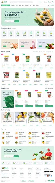 绿色HTML5生鲜水果超市电商模板