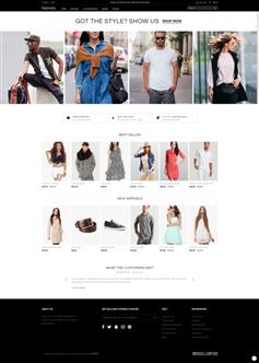 时尚服装在线销售购买的电子商城网站模板