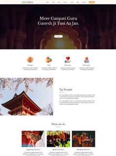 宗教寺庙祈福宣传HTML5网站模板