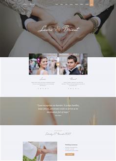 欧式风格的婚礼邀请引导页网站模板