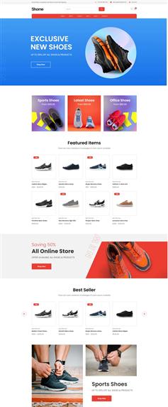 运动鞋打折促销商城网站模板