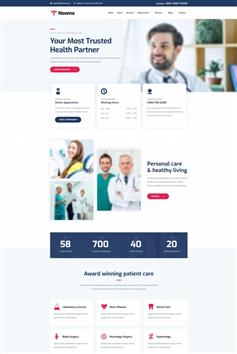 医疗护理行业医疗网站模板