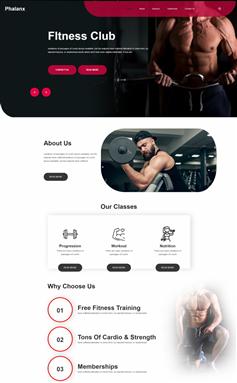 HTML5健身俱樂部網站模板