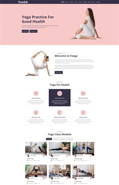 HTML5瑜伽馆宣传网站模板