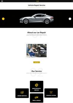 汽车维修服务行业的响应式网站模板