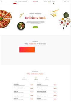 轻食餐和西餐类美食网站模板
