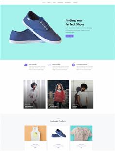 鞋服在线销售的购物网站模板