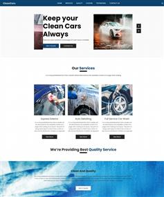 洗车服务行业响应式企业网站模板