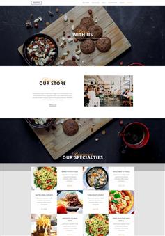 餐饮美食服务行业菜品在线预定网站模板