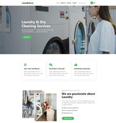 洗衣干洗服务行业宣传网站模板