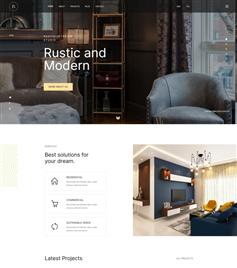 室内装饰生产销售服务行业企业网站模板