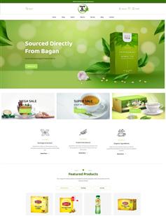 有机茶叶在线销售的电子商务网站模板